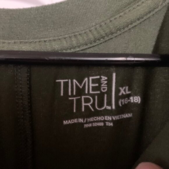 Time and Tru Olive Green Tank Dress XL (16-18) - Picture 2 of 2